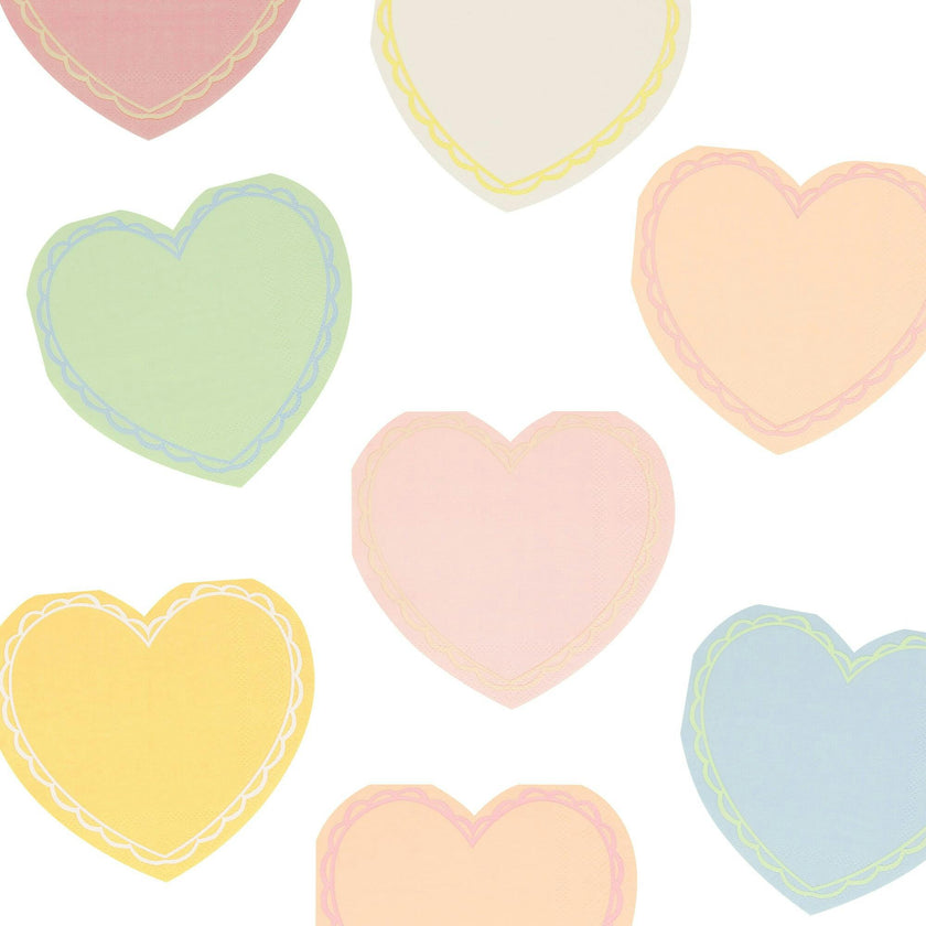 Pastel Heart Small Napkins