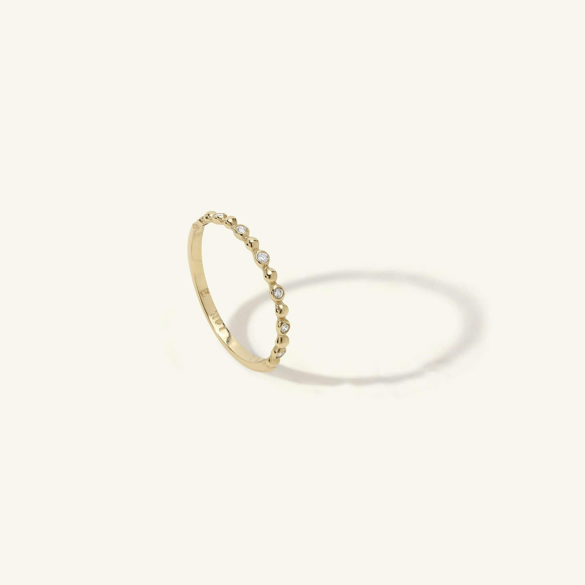 Dotted 7 Diamond Band Ring