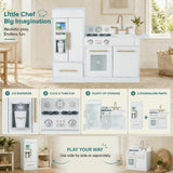 Little Chef Charlotte Modern Play Kitchen, White/Gold