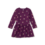 Long Sleeve Pocket Dress, Midnight Posy