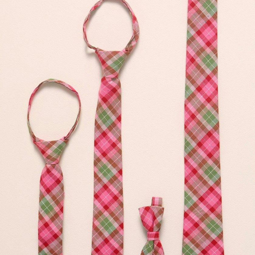 Ties in Rosewood Tartan
