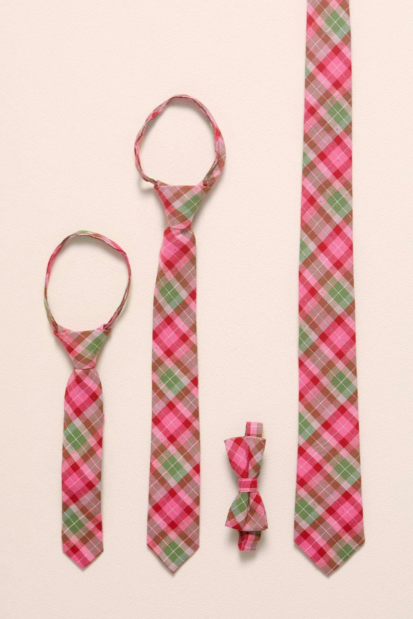 Ties in Rosewood Tartan