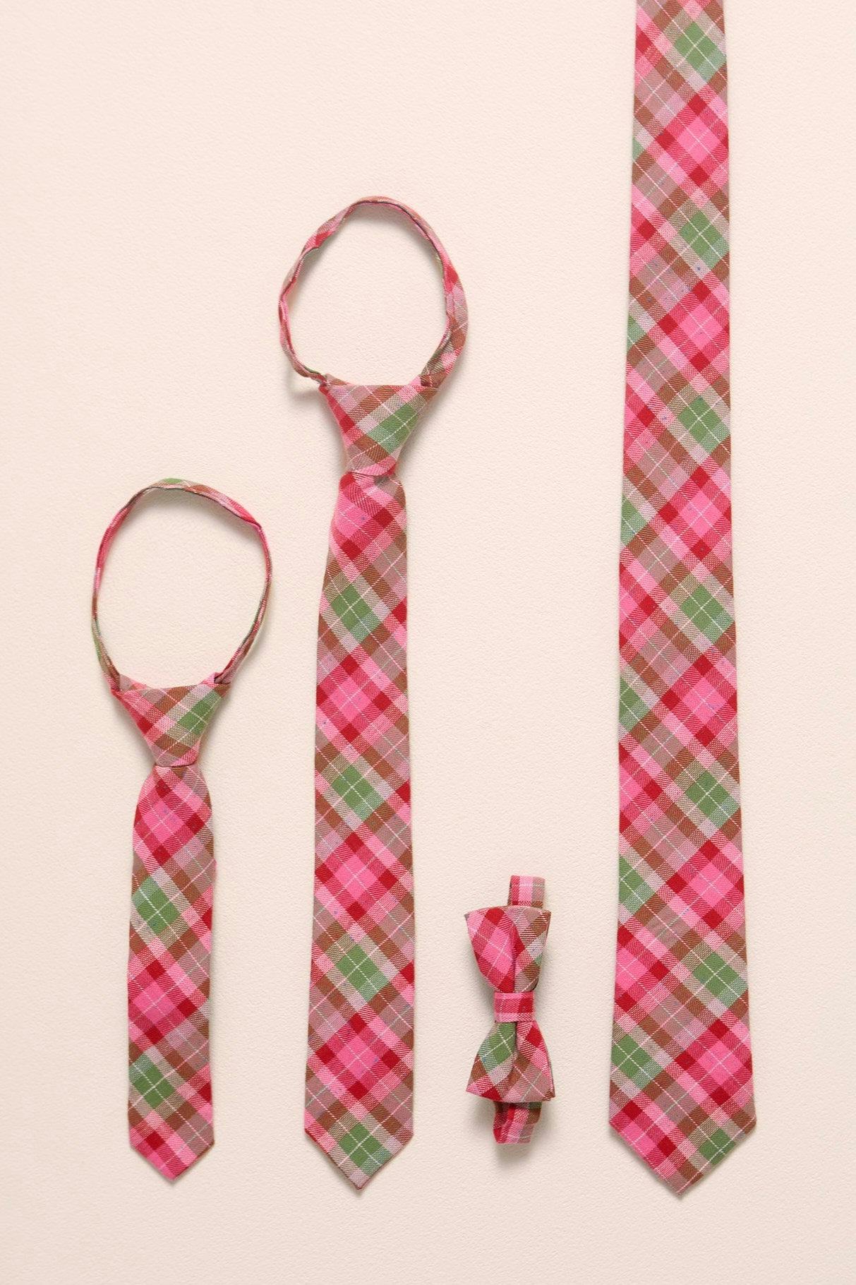 Ties in Rosewood Tartan