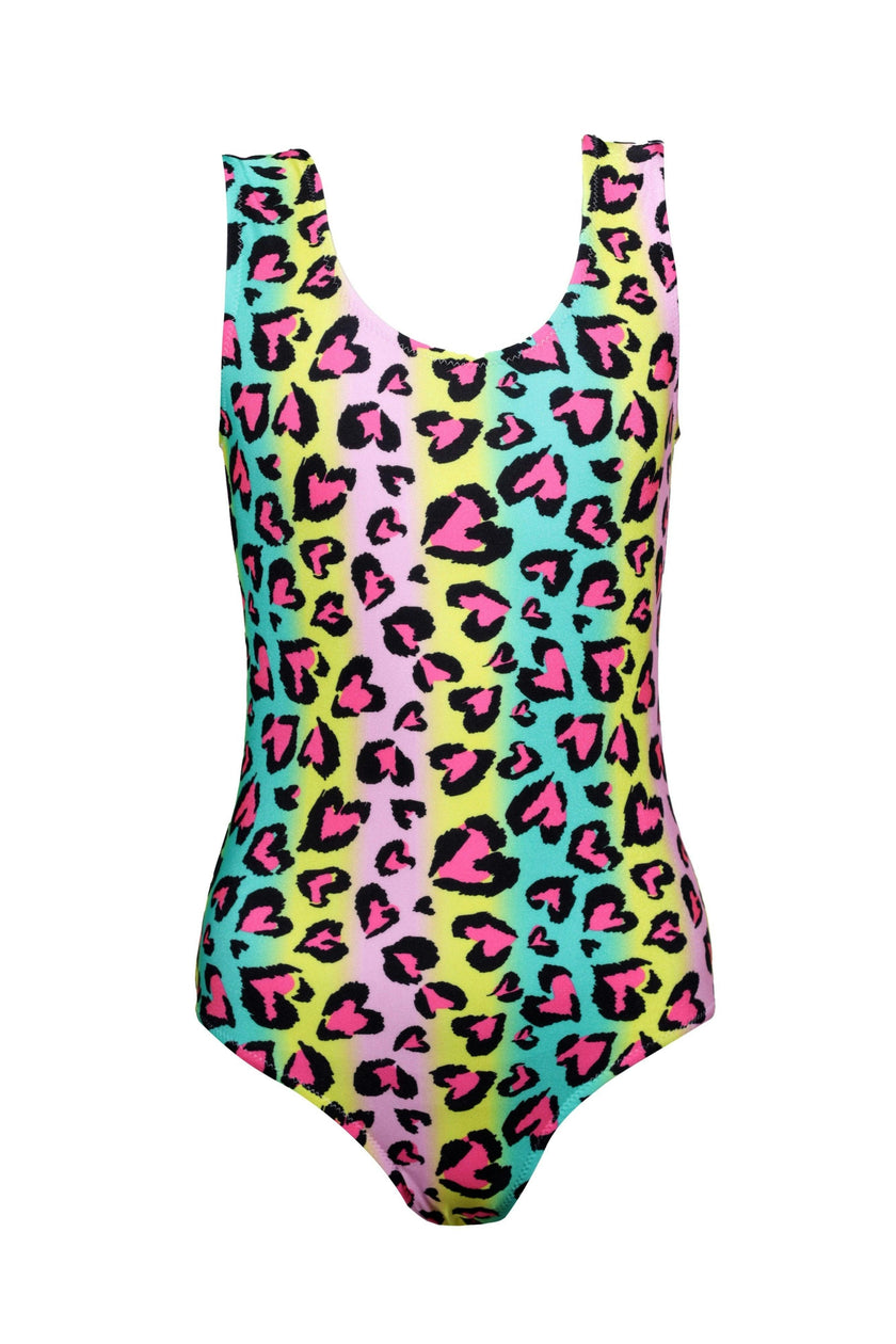 Fancy Animal Print Sleeveless One-Piece Swimsuit