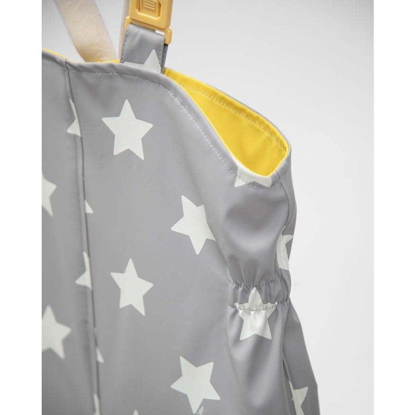 Stars Print Rain Suspender Pants