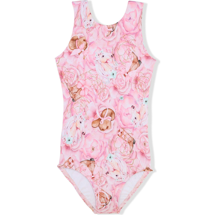 Western Bows Leotard, Pink