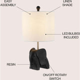 Koda 17.5" Eclectic Southwestern Resin/Iron LED Kids' Table Lamp