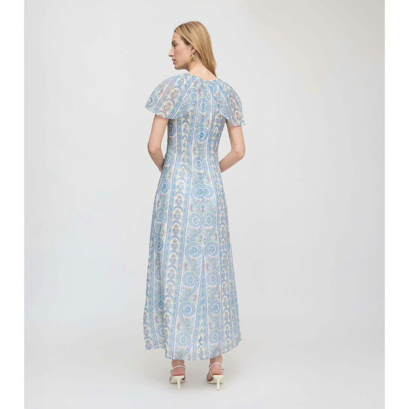 The Davina Dress - Blue Corsica Paisley