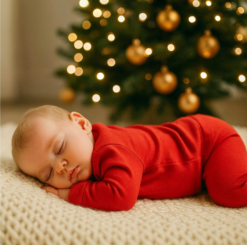 baby pajamas | scarlet red