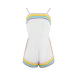 White Rainbow Summer Romper