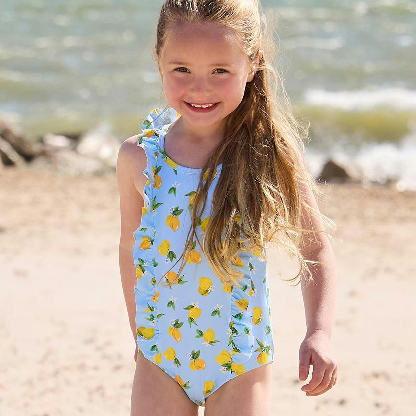 Frill Swimsuit in Lemon