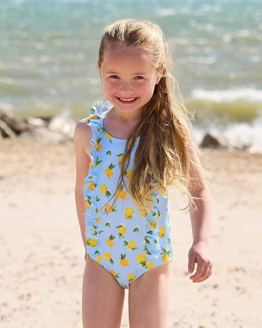 Frill Swimsuit in Lemon