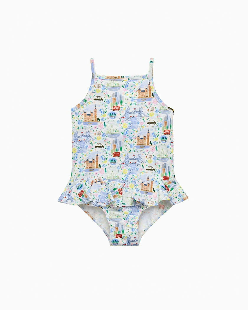Baby Peplum Swimsuit in London Scenes