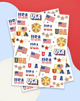 Stars & Stripes Tats - 70 foil temporary tattoos