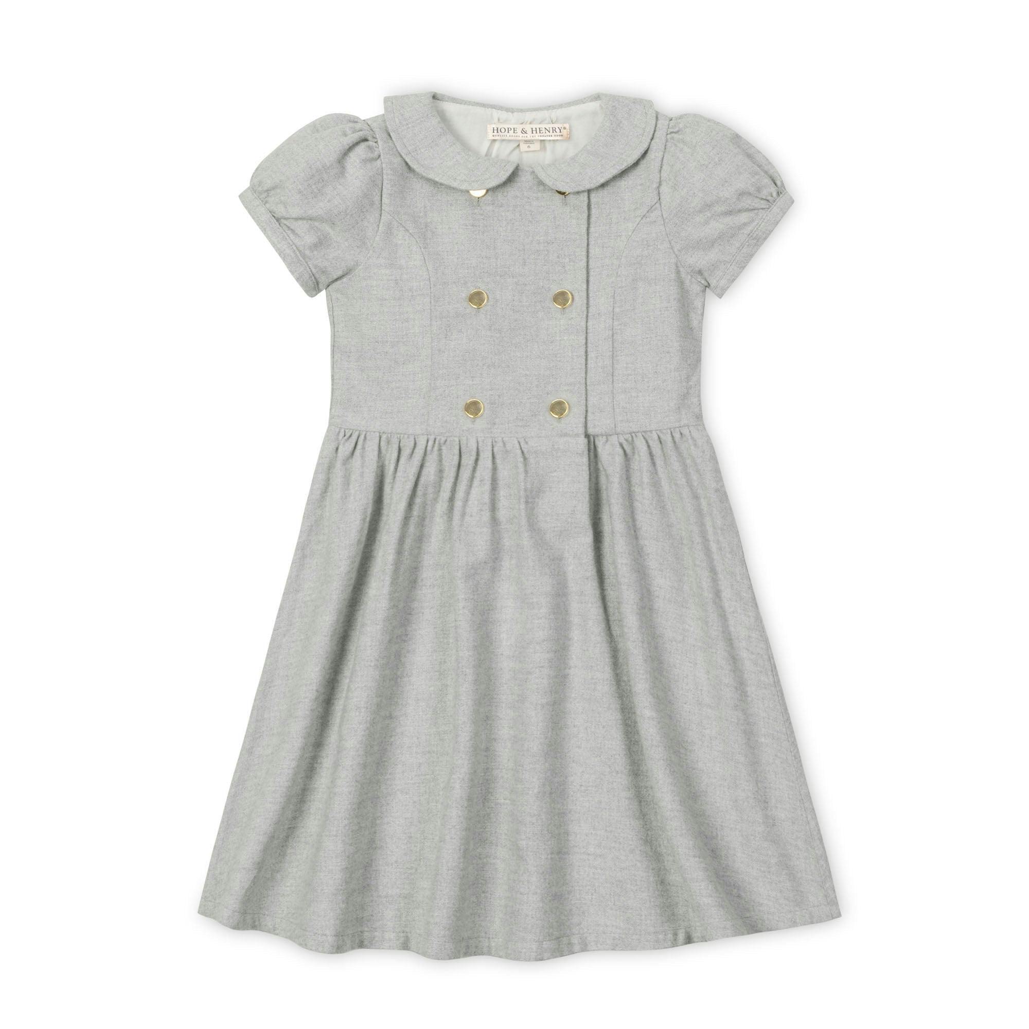 Organic Double Breasted Flannel Dress