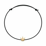 Gold Crown Hematite Charm Bracelet