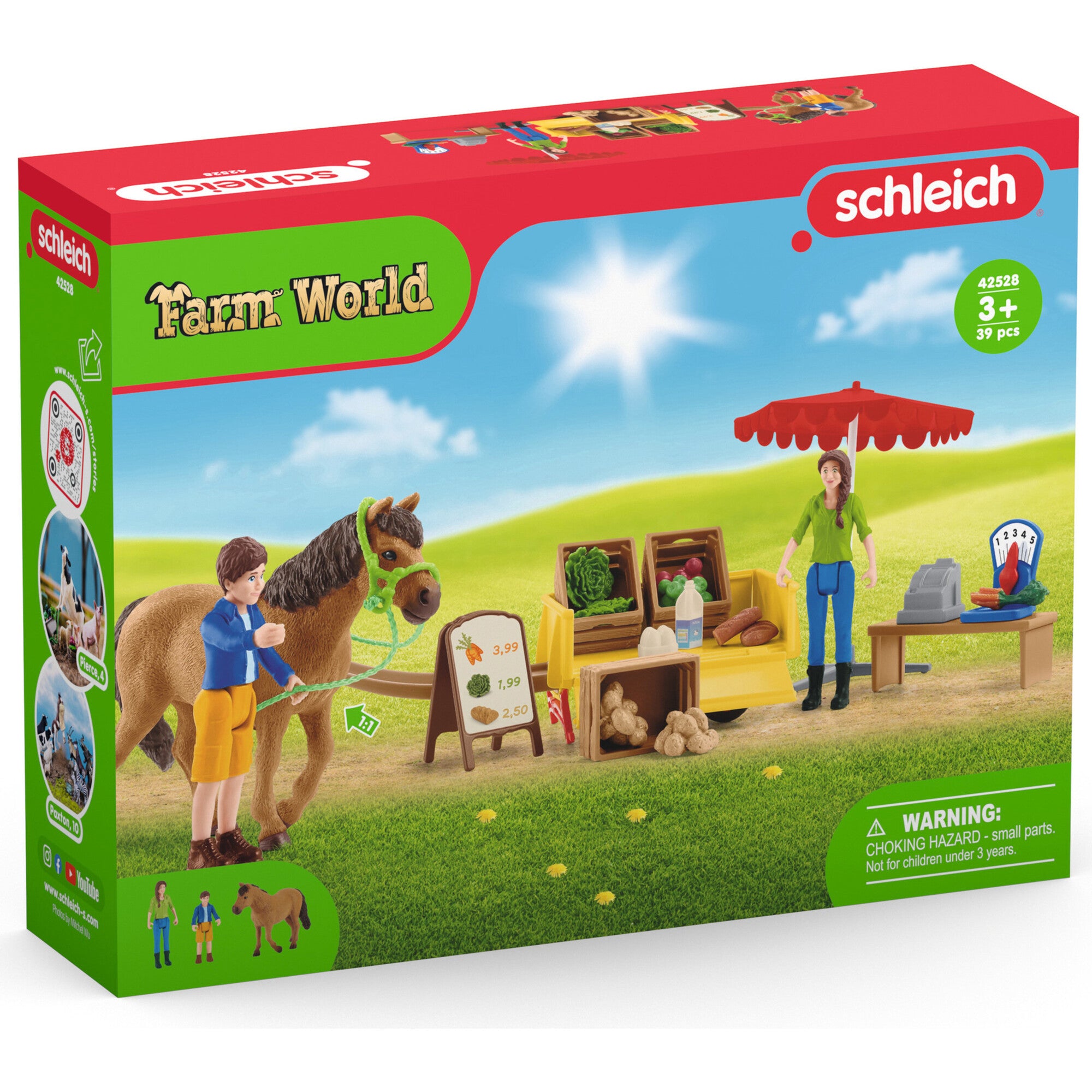 Schleich Farm World: Sunny Day Mobile Farm Stand - Produce Stand Playset