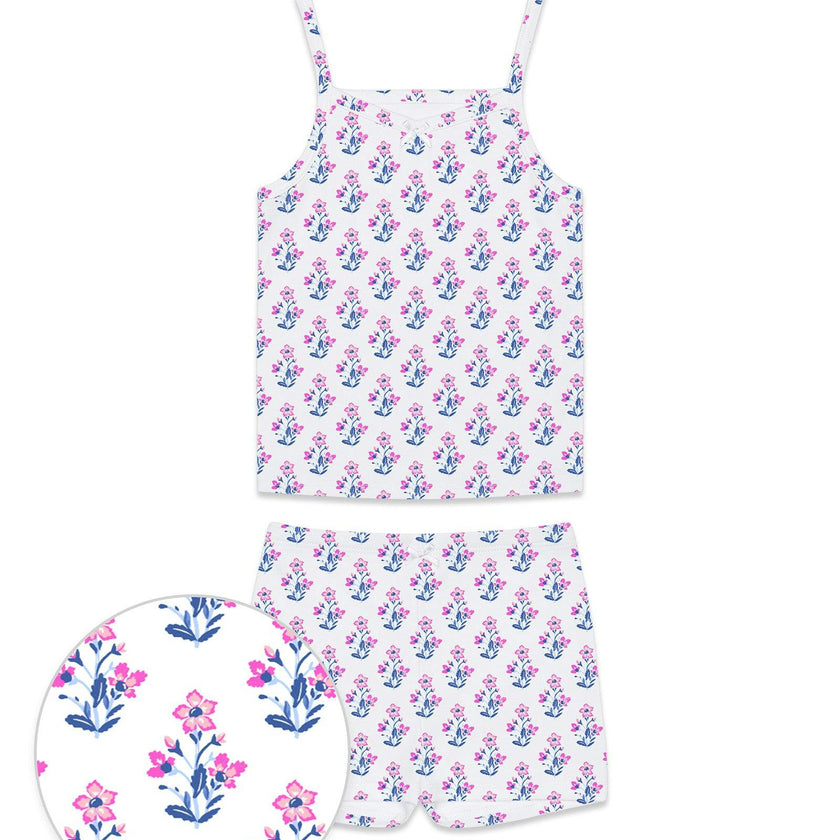 The Organic Cami and Short Set [Block Floral]