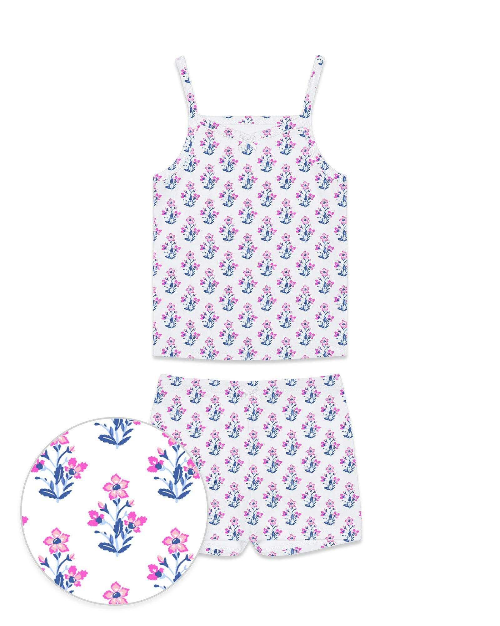The Organic Cami and Short Set [Block Floral]