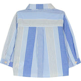 TARTINE ET CHOCOLAT Aegean Striped Baby Shirt - Blue