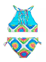 Aolani Printed Two Piece Swimsuit