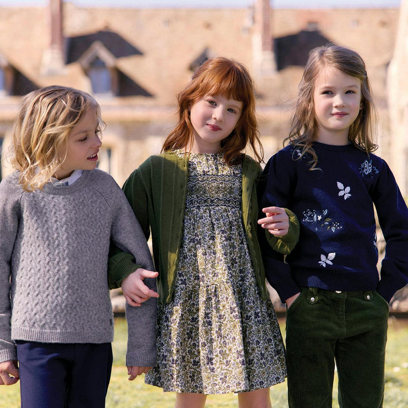 TARTINE ET CHOCOLAT Floral Fields Sweater - Marine