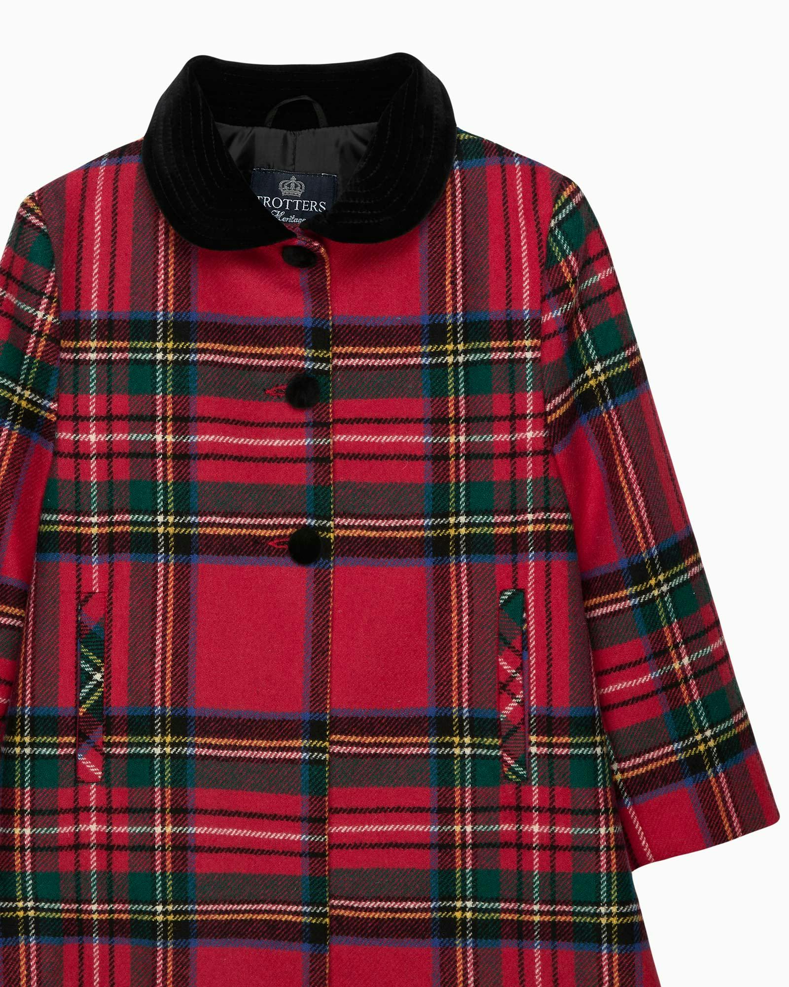 Matilda Swing Coat in Red Plaid