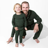 Pine Green Bamboo Kids Pajamas