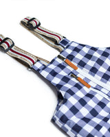 Kids Snow Pant in Navy Gingham