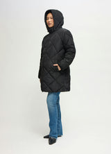 Quilted Longline Maternity and Postpartum Puffer Jacket
