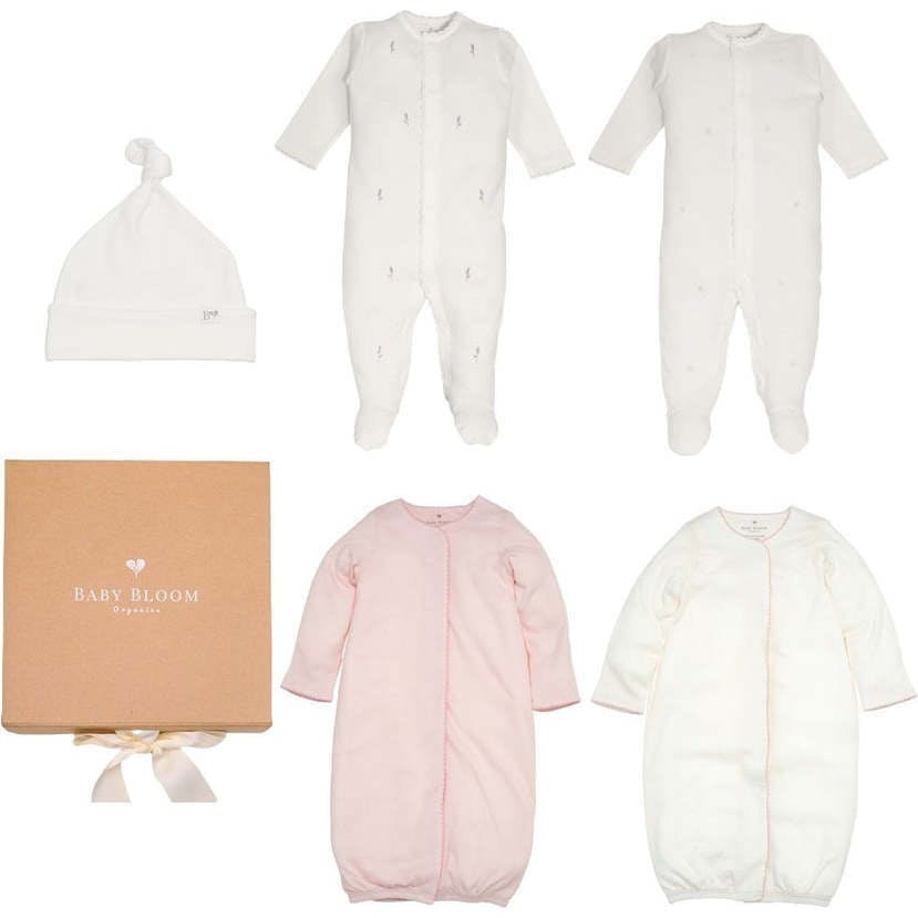 Organic Preemie Gift Set Girl Floral