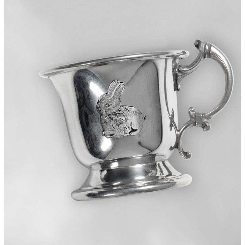 Little Pink Bunny's Traditional Pewter Christening Cup