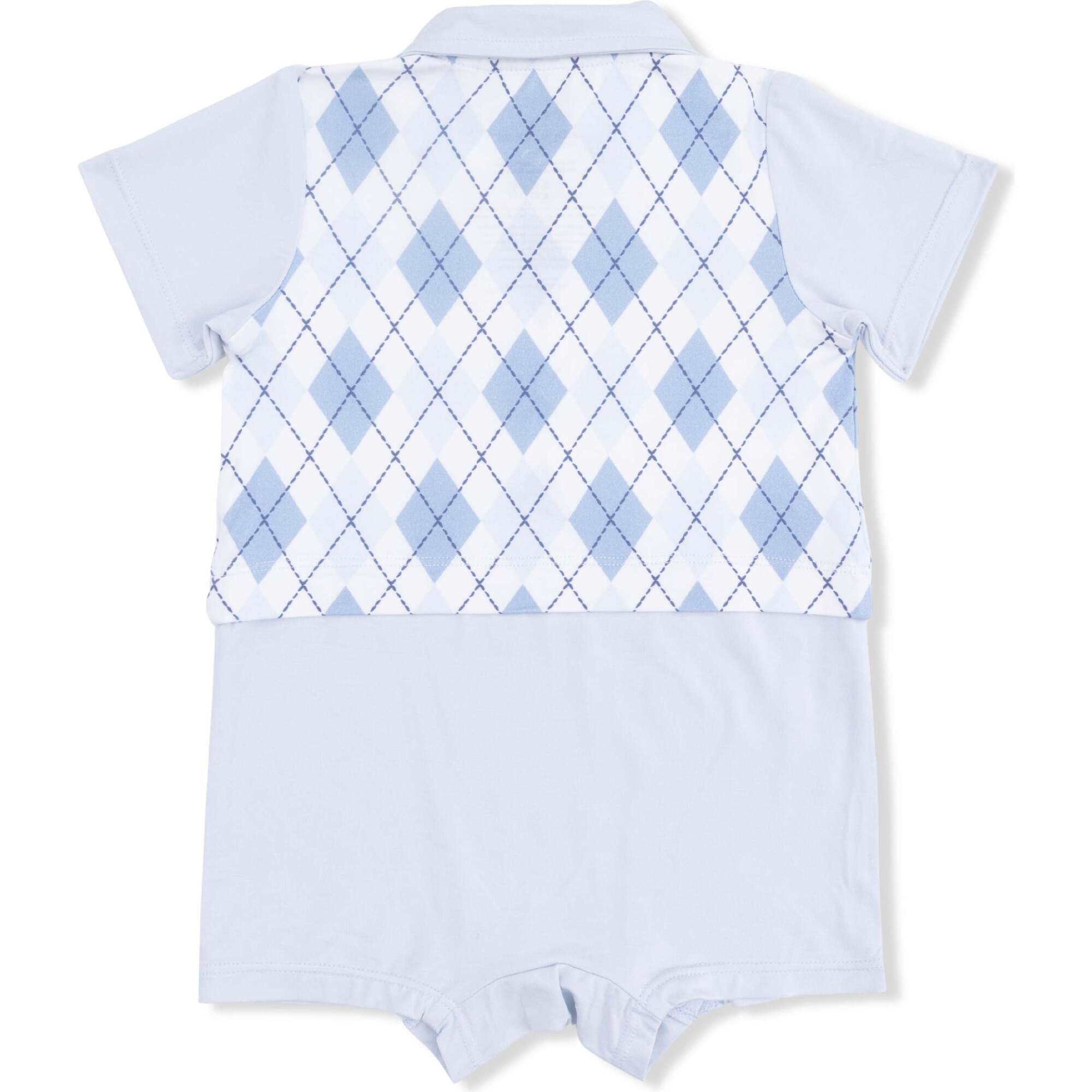 Short Playsuit, Golf Trellis Blue