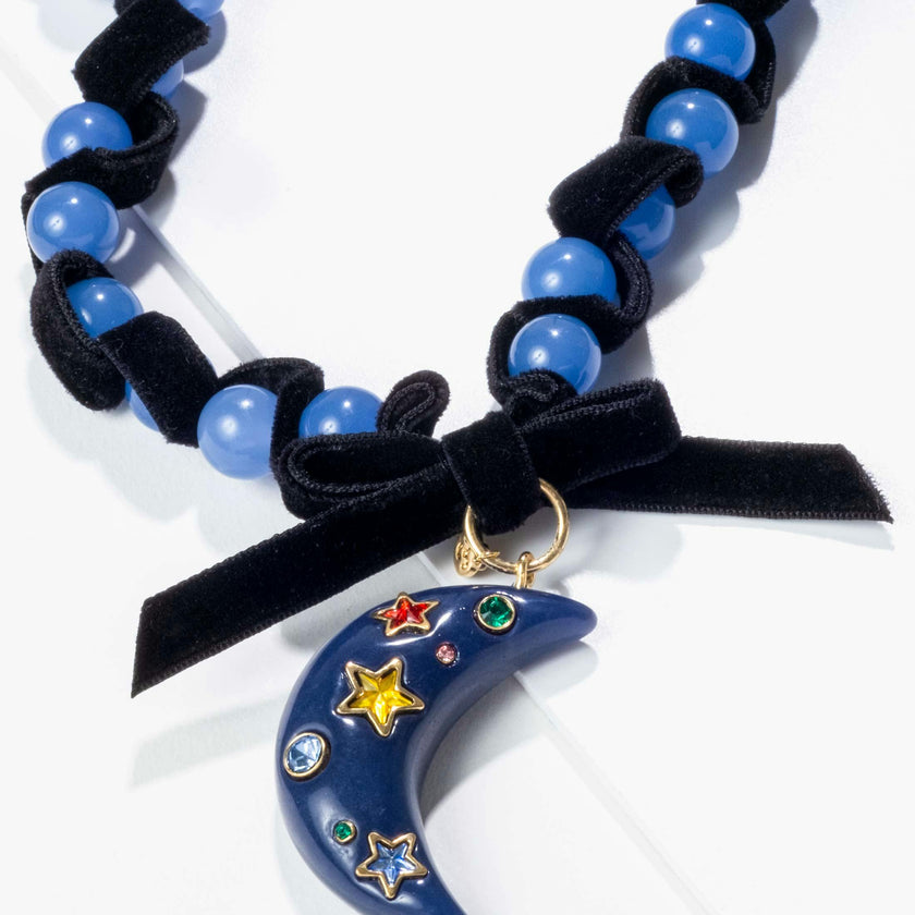 Blue Moon Glow In The Dark Necklace