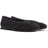 Women's Twins Textile Square Toes Ballerina Shoes