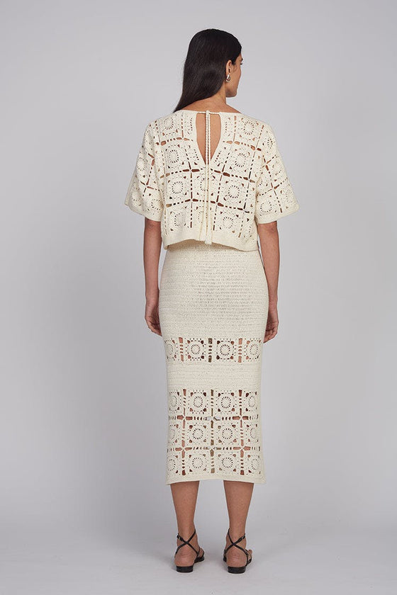 JANA CROCHET SKIRT | IVORY