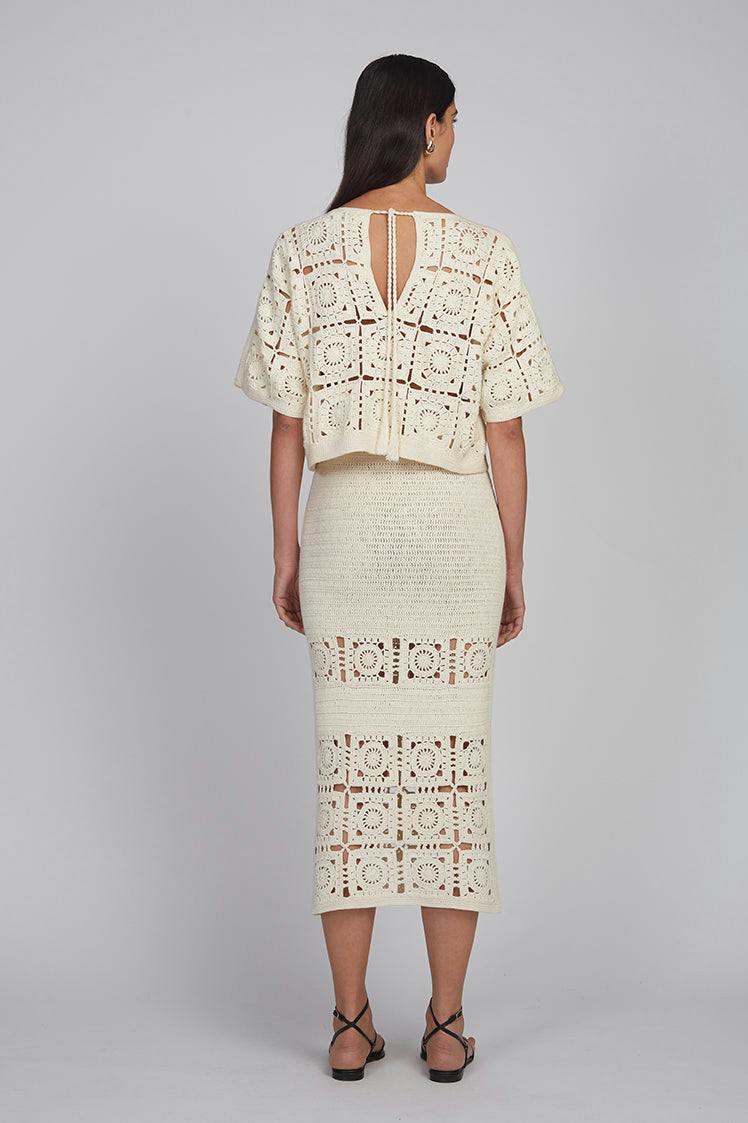 JANA CROCHET SKIRT | IVORY