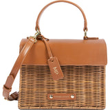 Mini Insulated Hand-Woven Wicker Lunchbox