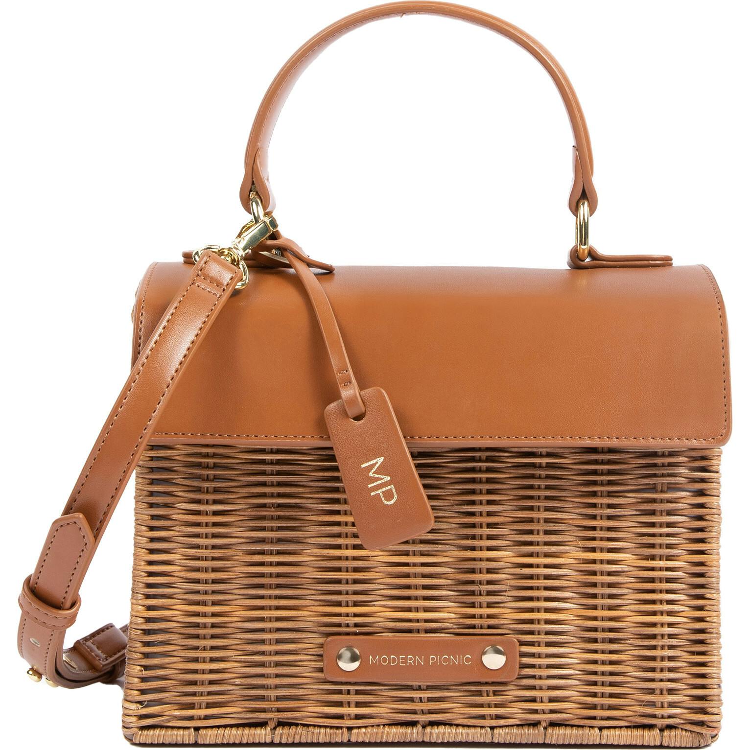 Mini Insulated Hand-Woven Wicker Lunchbox