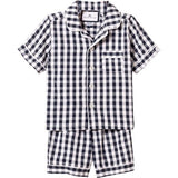 Navy Gingham Short Set, Navy