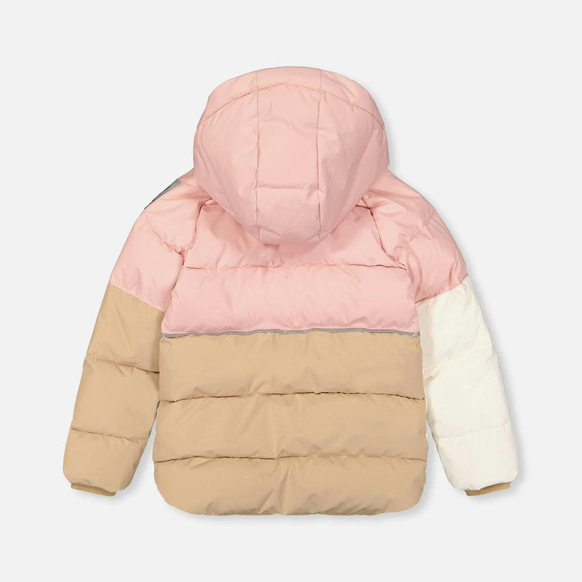 Color-Block Winter Jacket Pale Dusty Pink