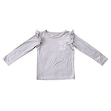 Girls Long Sleeve Ruffle Top in Big Sis
