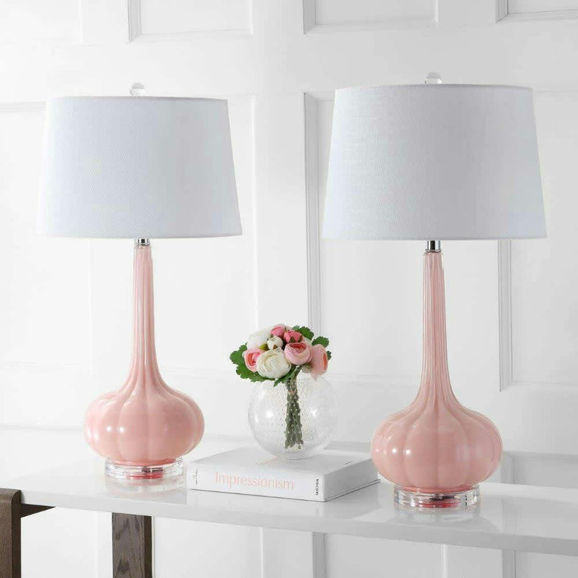Bette 28.5" Glass Teardrop LED Table Lamp Set 2
