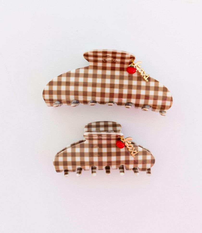 BROWN GINGHAM TOMATO CHARM CLAW