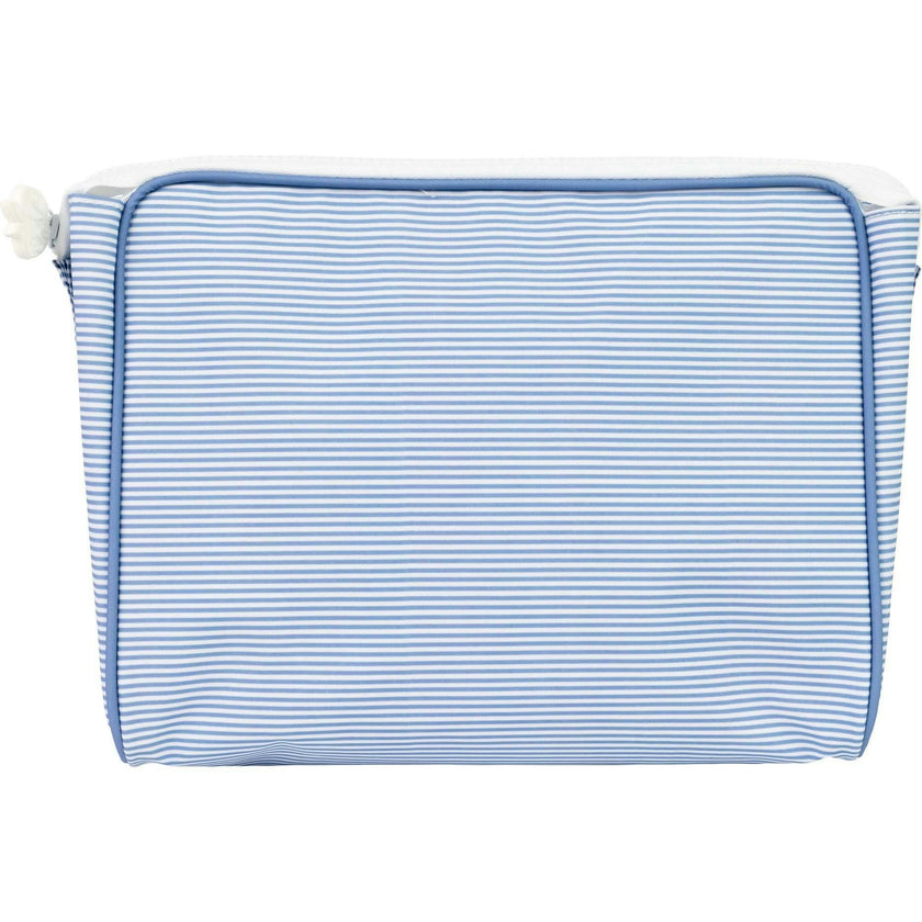 The Go Bag in Navy Mini Stripe