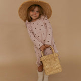 Organic Long Sleeve Ruffle Dress