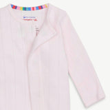 Love Lines Pink Organic Cotton Pointelle Magnetic Footie
