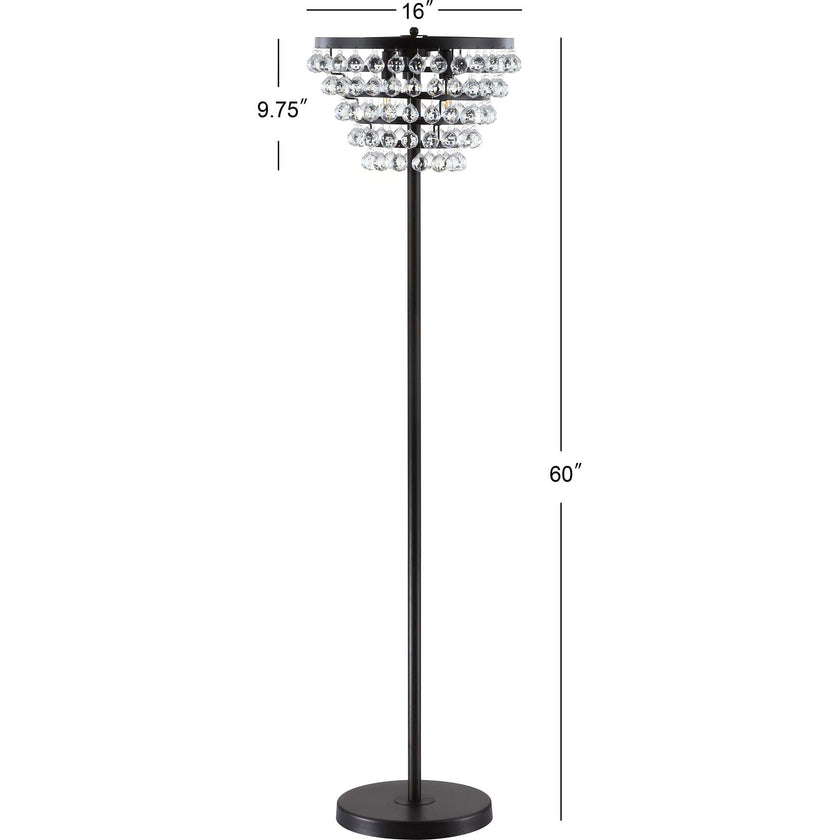 Jemma 60" Crystal/Metal LED Floor Lamp