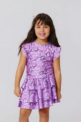 Girls Hi-Shine Ruffle Crop Top