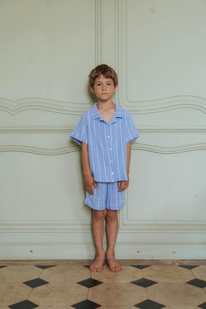 Pyjama garçon Rieur à Rayures bleues